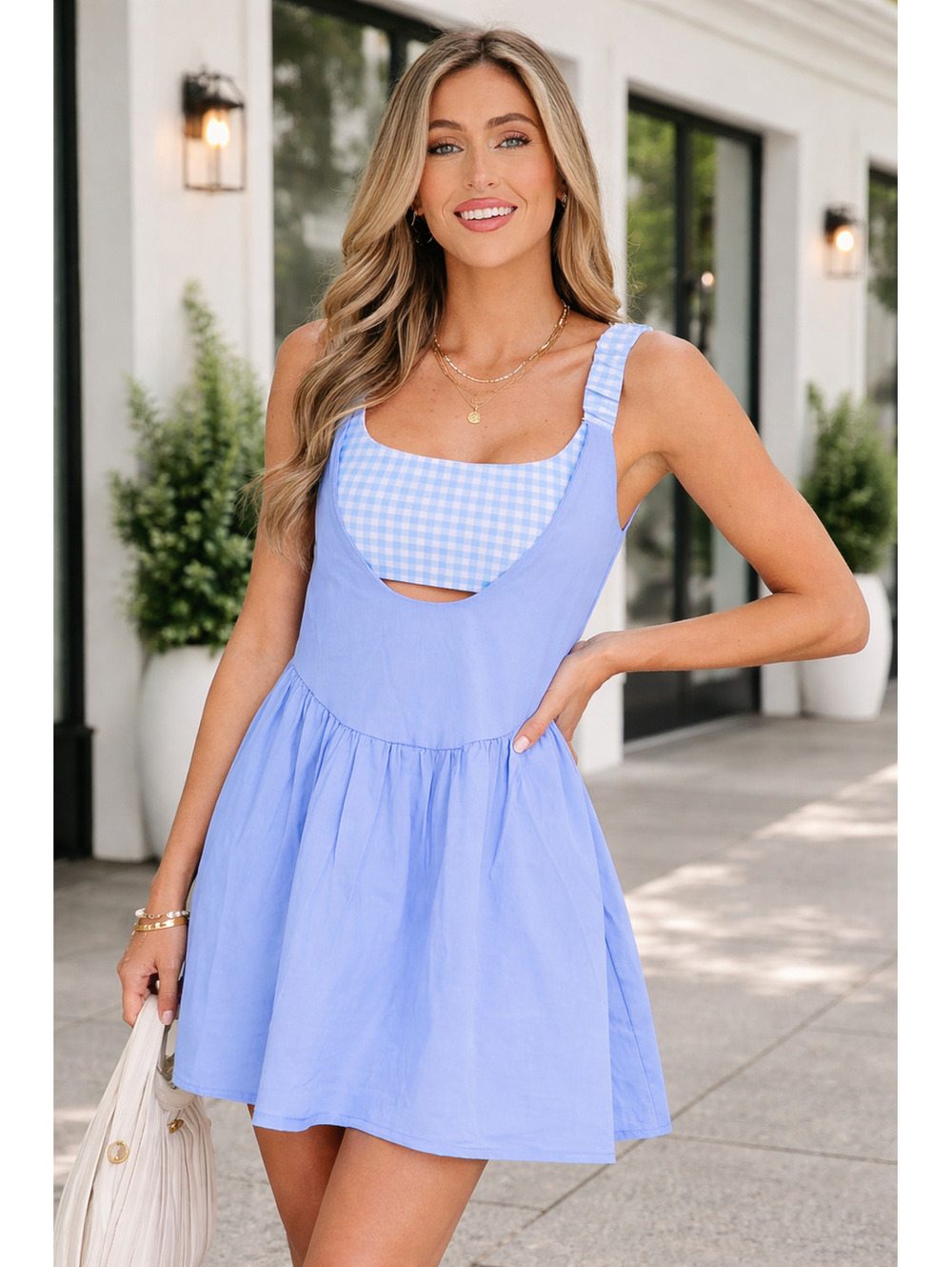 Jacqueline Patchwork Loose Mini Dress